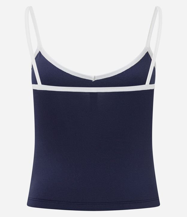 Blusa en Microfibra con Breteles Finos y Viés Contrastantes 5