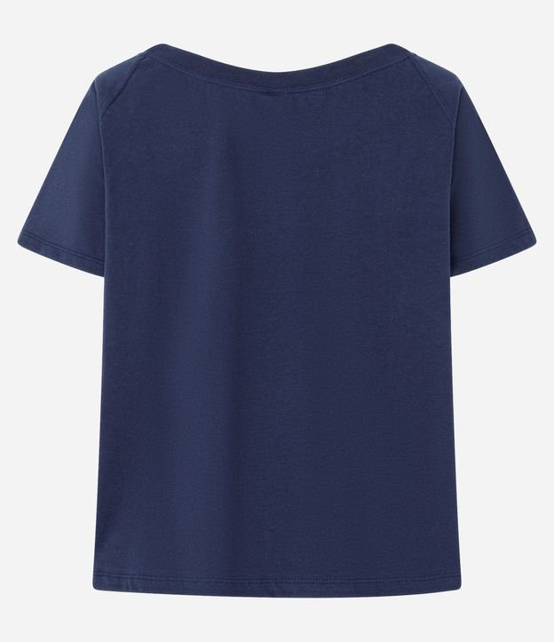 Blusa en Algodón con Estampa Lettering Números 6