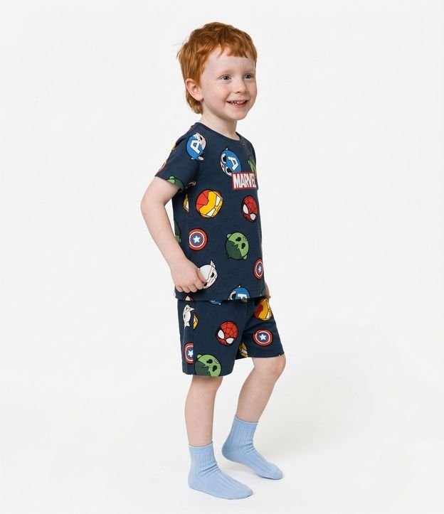 Pijama Corto Infantil Mini Heroes Marvel - Talle 2 a 6 años 2