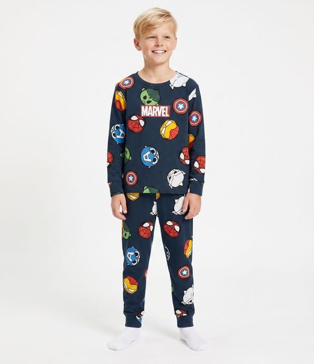 Pijama Largo Infantil Mini Héroes de Marvel - Talle 2 a 6 años