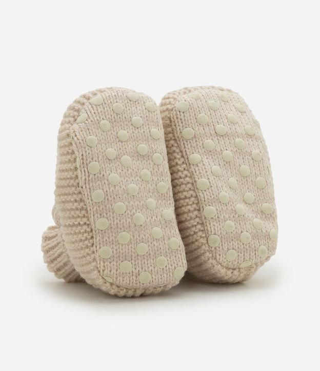 Zapato Infantil en Punto con Carita de Osito – Talle RN a 12 Meses 3