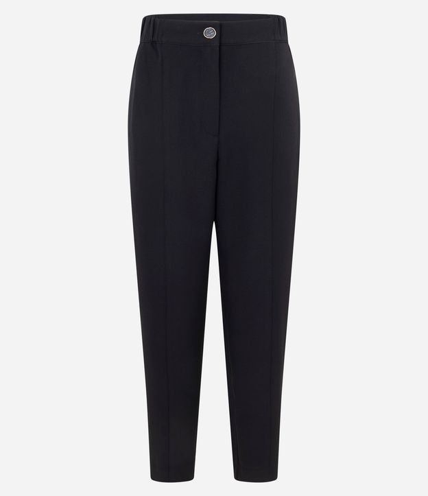 Pantalón Carrot en Crepé con Cintura de Elástico 5