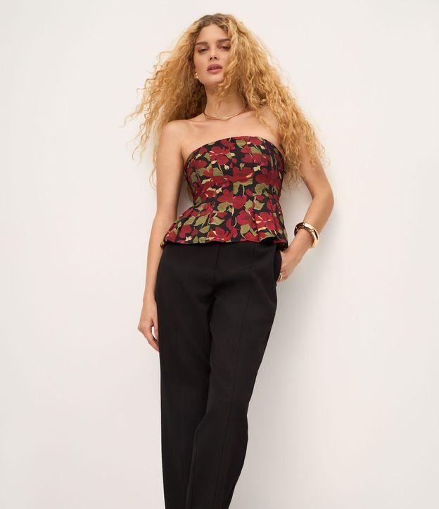 Pantalón Carrot en Crepé con Cintura de Elástico 2