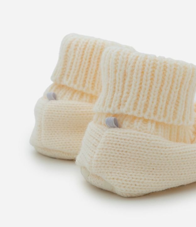 Zapato Infantil en Punto con Moña – Talle 0 a 12 Meses 2