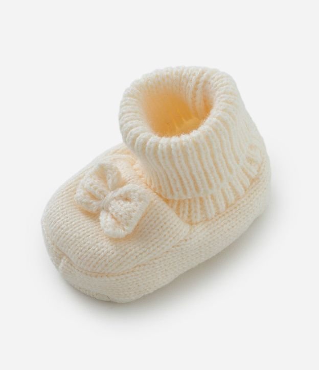 Zapato Infantil en Punto con Moña – Talle 0 a 12 Meses 3