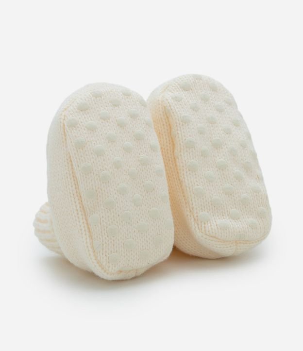 Zapato Infantil en Punto con Moña – Talle 0 a 12 Meses 4