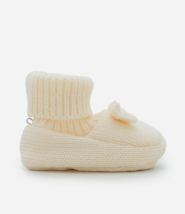 Zapato Infantil en Punto con Moña – Talle 0 a 12 Meses 5