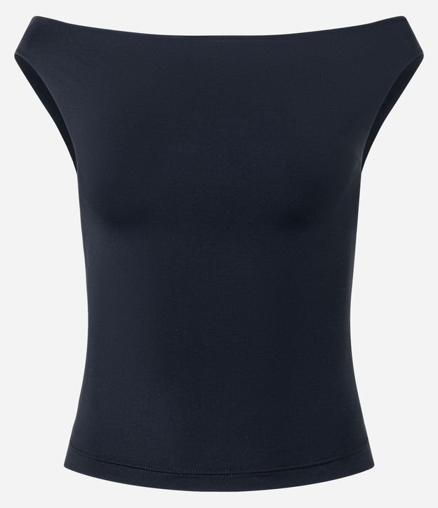 Blusa en Microfibra con Escote Canoa