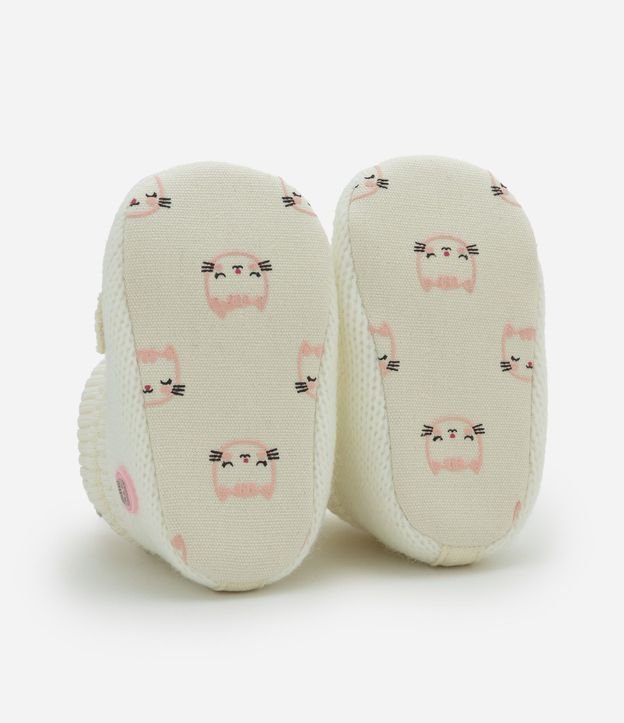 Bota Infantil en Punto con Gatita y Cano Doblado – Talle 0 a 12 Meses 4
