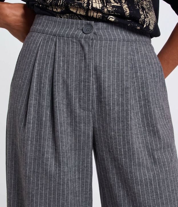 Pantalón Wide Leg Sastre con Raya de Tiza