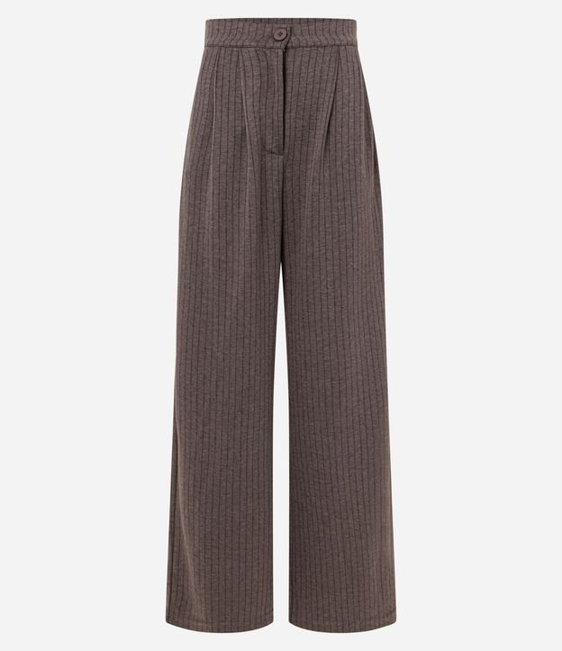 Pantalón Wide Leg Sastre con Raya de Tiza 5
