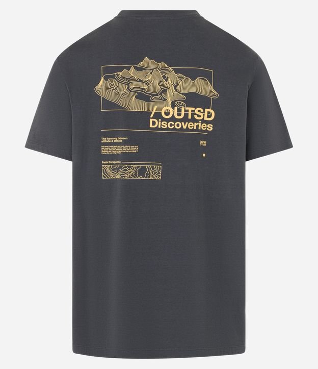 Remera Comfort en Algodón con Estampa de Mapa y Lettering Outsd Discoveries 7