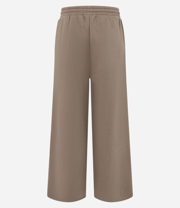 Pantalón Wide en Algodón con Felpa Liso 2