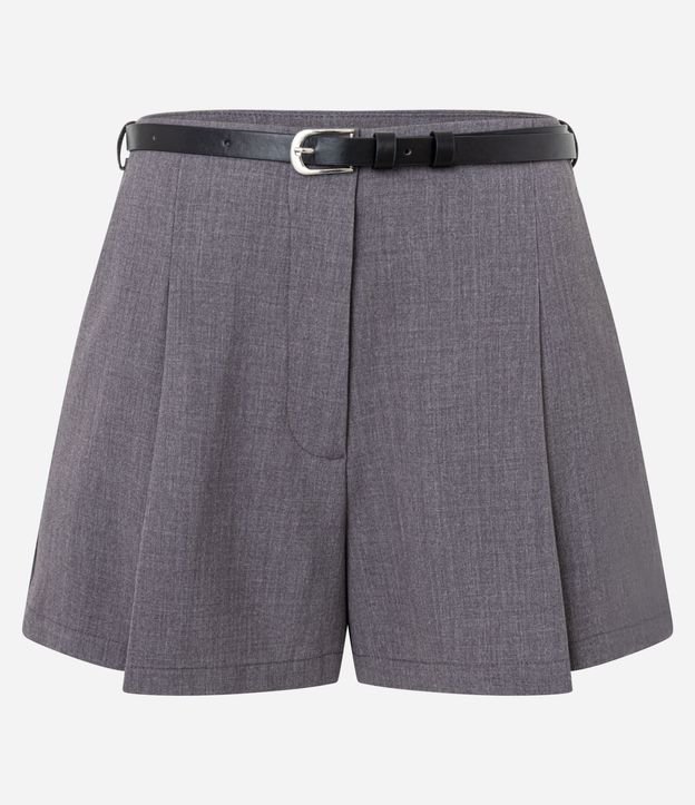 Short en Sastrería Lisa con Cinturón Fino 5