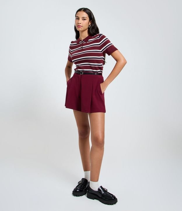 Short en Sastrería Lisa con Cinturón Fino