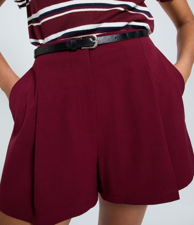 Short en Sastrería Lisa con Cinturón Fino 2