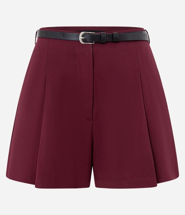 Short en Sastrería Lisa con Cinturón Fino 4