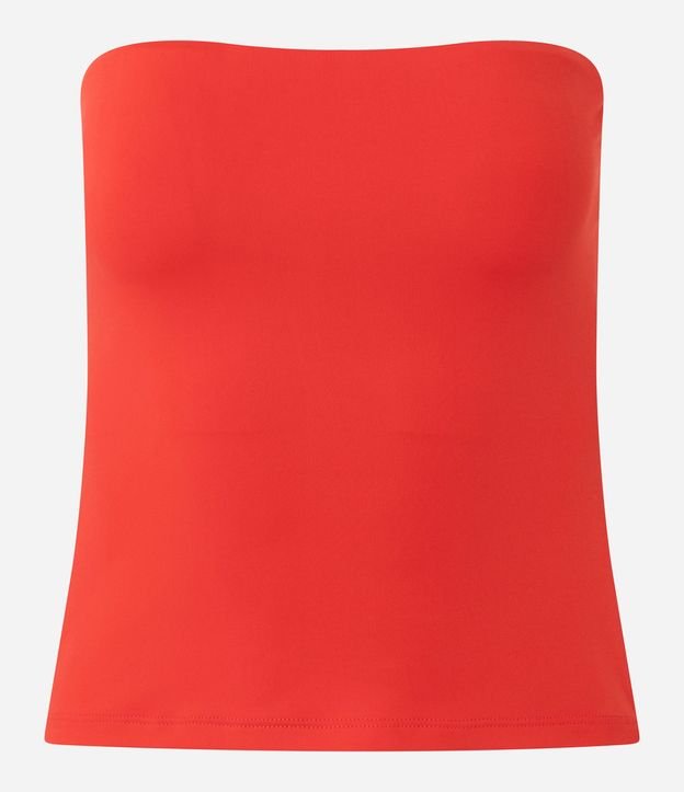 Blusa Ajustada Sin Bretel en Poliamida
