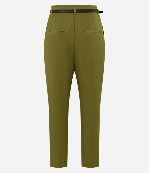 Pantalón Carrot Sastrería en Crepé con Cinturón Fino 6