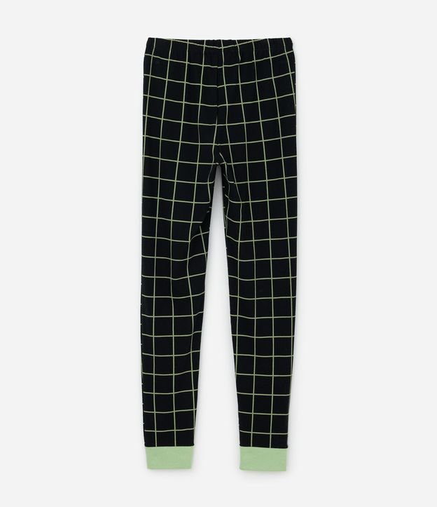 Pijama Largo Infantil con Estampa de Cuadros y Carpincho Skatista - Talle 5 a 14 años 5