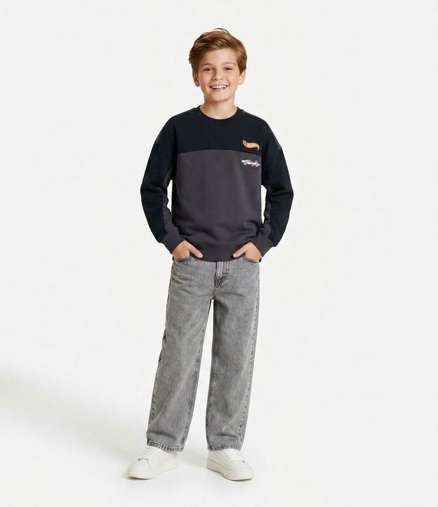 Suéter Infantil Boxy en Tech Fleece con Estampado Hot Wheels – Talle 4 a 12 años 1