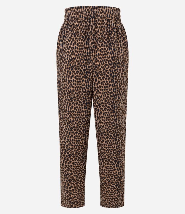 Pantalón Fluído Sastre en Crepé Animal Print 6