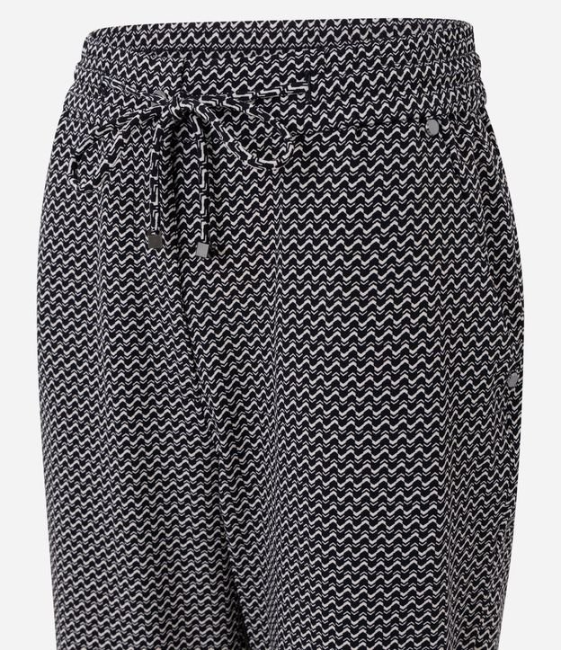 Pantalón Fluída Sastre en Crepé Pied-de-Poule 6