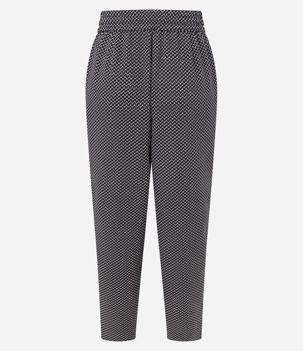Pantalón Fluída Sastre en Crepé Pied-de-Poule 7