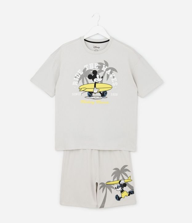 Pijama Corta Infantil con Estampado Mickey Mouse - Talle 5 a 12 años