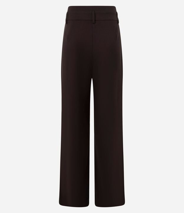Pantalón Recto en Sastrería con Cinturón Medio 7
