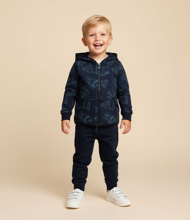Conjunto Infantil de Campera con Capucha y Pantalón en Fleece – Talle 1 a 5/6 años