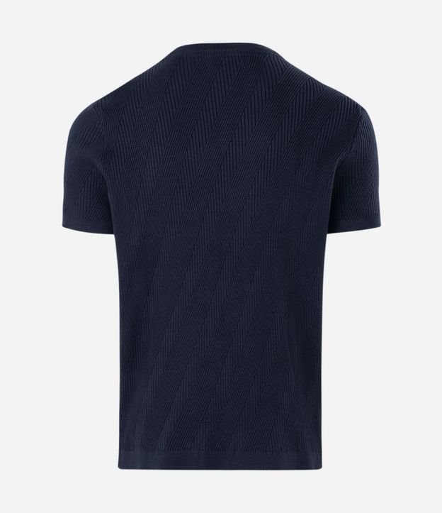 Remera Slim en Algodón con Textura y Manga Corta 5