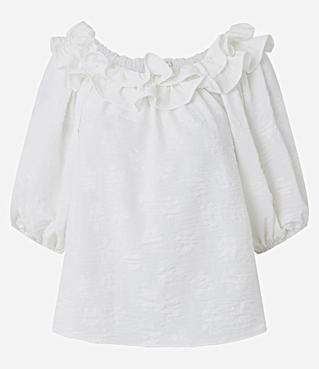 Blusa Texturizada Hombro a Hombro