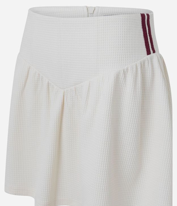 Short Pollera en Malla Waffle con Rayas Laterales 5