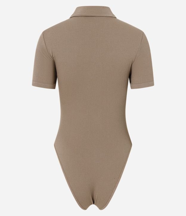 Body Seamless con Cuello Polo y Cremallera Delantera 3