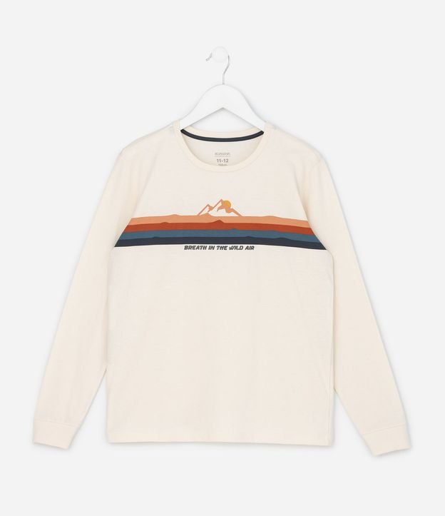 Pijama Infantil Largo con Estampa Montaña - Talle 5 a 14 años 2