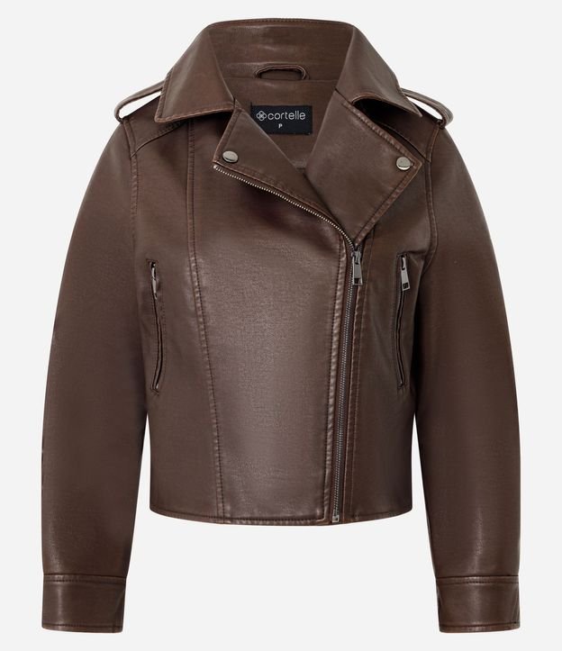 Campera Biker con Cremallera Asimétrico y Hebilla