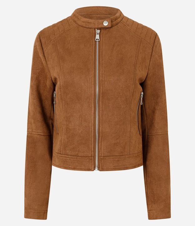 Campera Motorcycle en Gamuza con Cremallera Lateral 5