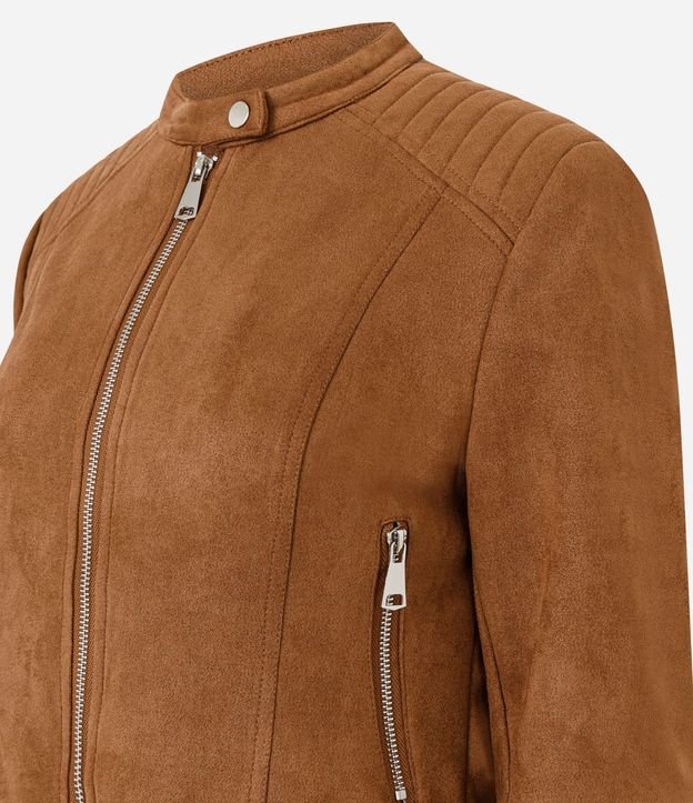 Campera Motorcycle en Gamuza con Cremallera Lateral 6