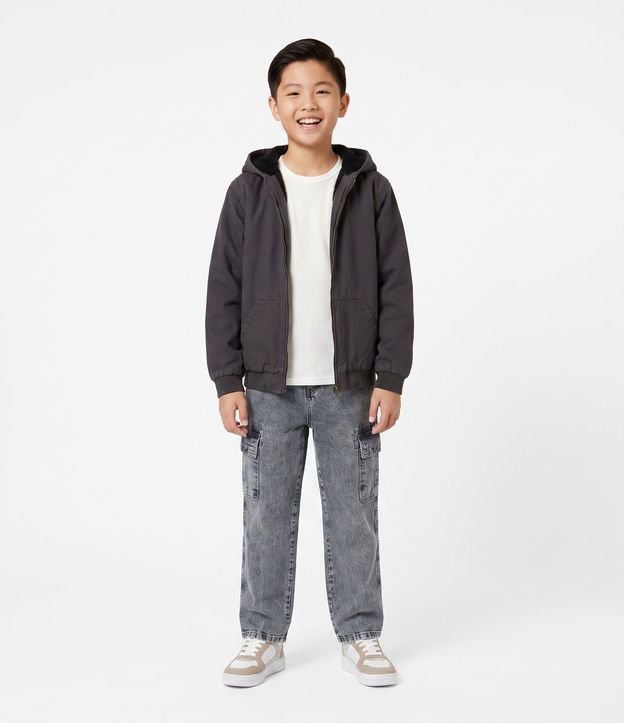 Campera Bomber Infantil con Forro Carnero - Talle 5 a 14 años