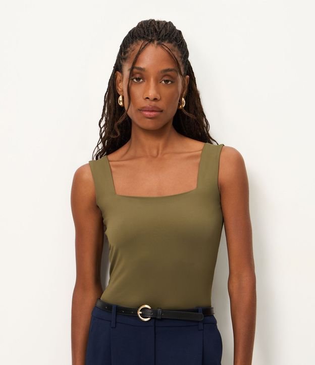 Blusa en Poliamida con Escote Cuadrado 2