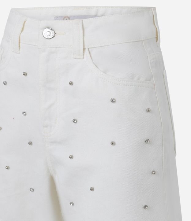 Short Cintura Alta en Sarga con Brillos 6
