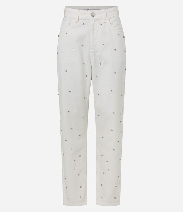 Pantalón Mom Comfort en Sarga con Brillo