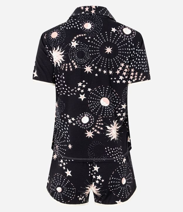Pijama Short Doll Americano en Viscolycra con Estampa de Estrelas 6