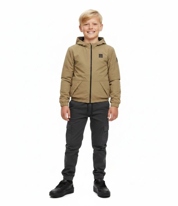 Campera Bomber Infantil con Capucha y Forro Polar – Talle 5 a 14 años