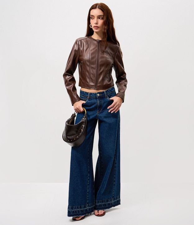 Campera Básica en Pu con Cierre Track 2