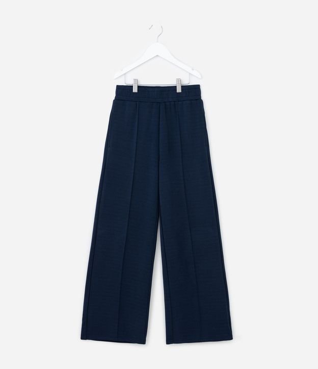 Pantalón Infantil Wide Leg en Algodón Liso Sin Felpa - Talle 5 A 14 años 2