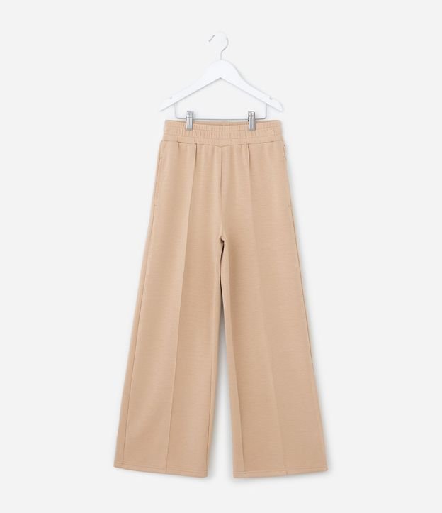 Pantalón Infantil Wide Leg en Algodón Liso Sin Felpa - Talle 5 A 14 años 2