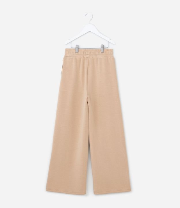 Pantalón Infantil Wide Leg en Algodón Liso Sin Felpa - Talle 5 A 14 años 3