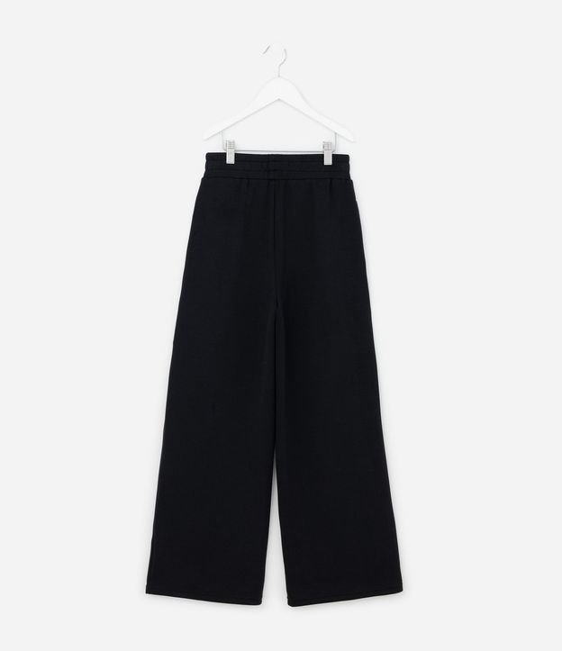 Pantalón Infantil Wide Leg en Algodón Liso Sin Felpa - Talle 5 A 14 años 3